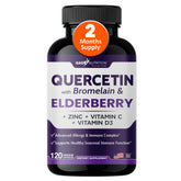 Gade Nutrition Quercetin with Bromelain & Elderberry bottle showing capsules for daily immune balance.