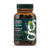Gaia Herbs Adrenal Health Daily Support bottle with vegan capsules for daily energy and calm.