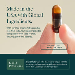 Gaia Herbs bottle label detailing quality commitments.