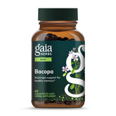 Gaia Herbs Bacopa bottle front for daily focus support.