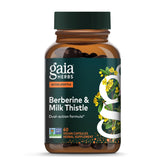 Gaia Herbs Berberine & Milk Thistle bottle pour for daily metabolism support