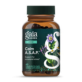 Gaia Herbs Calm A.S.A.P. bottle front view showing calming herbal blend for daily stress relief.