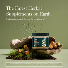Gaia Herbs Golden Milk scoop measuring powder for a calm cup.