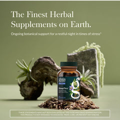 Close-up of Gaia SleepThru capsules highlighting vegan liquid phyto-caps.