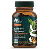 Gaia Herbs bottle front label showing product name and vegan benefit
