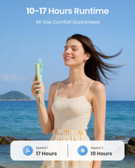 GAIATOP mini fan USB-rechargeable and powers devices as a power bank.