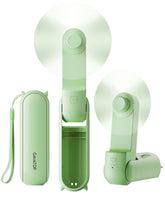 GAIATOP portable handheld fan folded lipstick-size for on-the-go cooling.