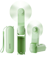 GAIATOP portable handheld fan folded lipstick-size for on-the-go cooling.