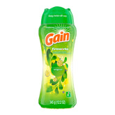Gain Fireworks in-wash booster being poured into the drum for lasting freshness