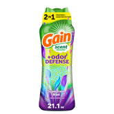 Gain Odor Defense In-Wash Scent Booster bottle with Super Fresh Blast delivering lasting freshness