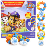 Galerie Paw Patrol candy bracelets packaging highlights character charms for party favors.