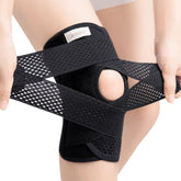 Galvaran knee brace with side stabilizers supports joint stability during workouts