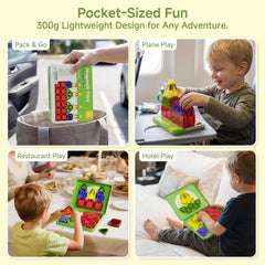 Gamcrown travel tiles pocket STEM toy for quiet, mess-free on-the-go fun