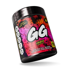Gamer Supps GG Energy Dragonfruit Punch scoop pouring into shaker for focus during play