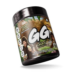 Gamer Supps GG Energy served in a glass to fuel long gaming sessions.