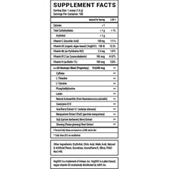 Vitamin-rich GG Energy formula with organic caffeine supports steady focus.