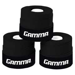 GAMMA Supreme Overgrip applied to a tennis handle for improved grip and sweat absorption.