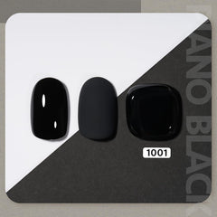GAOY Black Gel Nail Polish 1001 brush shown for precise, clean application.