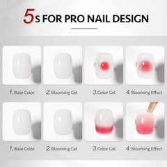GAOY Blooming Gel application layer demonstrates easy blending for patterns.