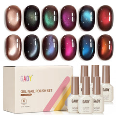GAOY Brown Chameleon Cat Eye Magnet demonstrates precise magnetic control for shimmering patterns.