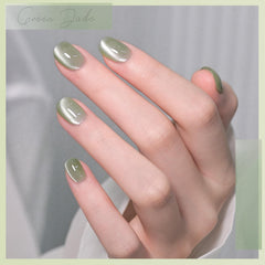GAOY cat eye gel polish magnet pattern usage demonstrates magnetic design options.