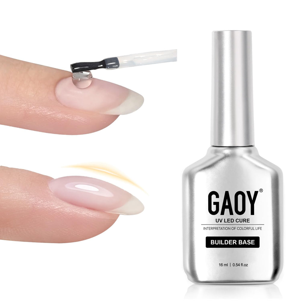 GAOY clear builder base 16ml bottle strengthens natural nails
