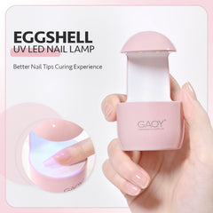 GAOY egg-shell LED nail lamp designed for compact, efficient nail curing.