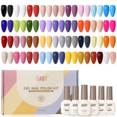 GAOY gel nail polish kit swatches show vibrant color range for DIY manicures