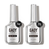 GAOY gel top coat bottle delivers glassy shine with no wipe