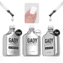 GAOY gel top coat bottle with glossy finish for long-lasting shine