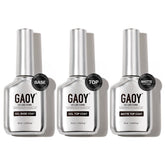 GAOY Gel Top Coat bottle showing a glossy, glass-like finish for long-lasting shine.