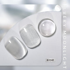 GAOY Glassy Cat Eye nails close-up showing shimmering, reflective finish.