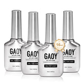 GAOY glassy clear top coat bottles deliver a high-gloss finish.