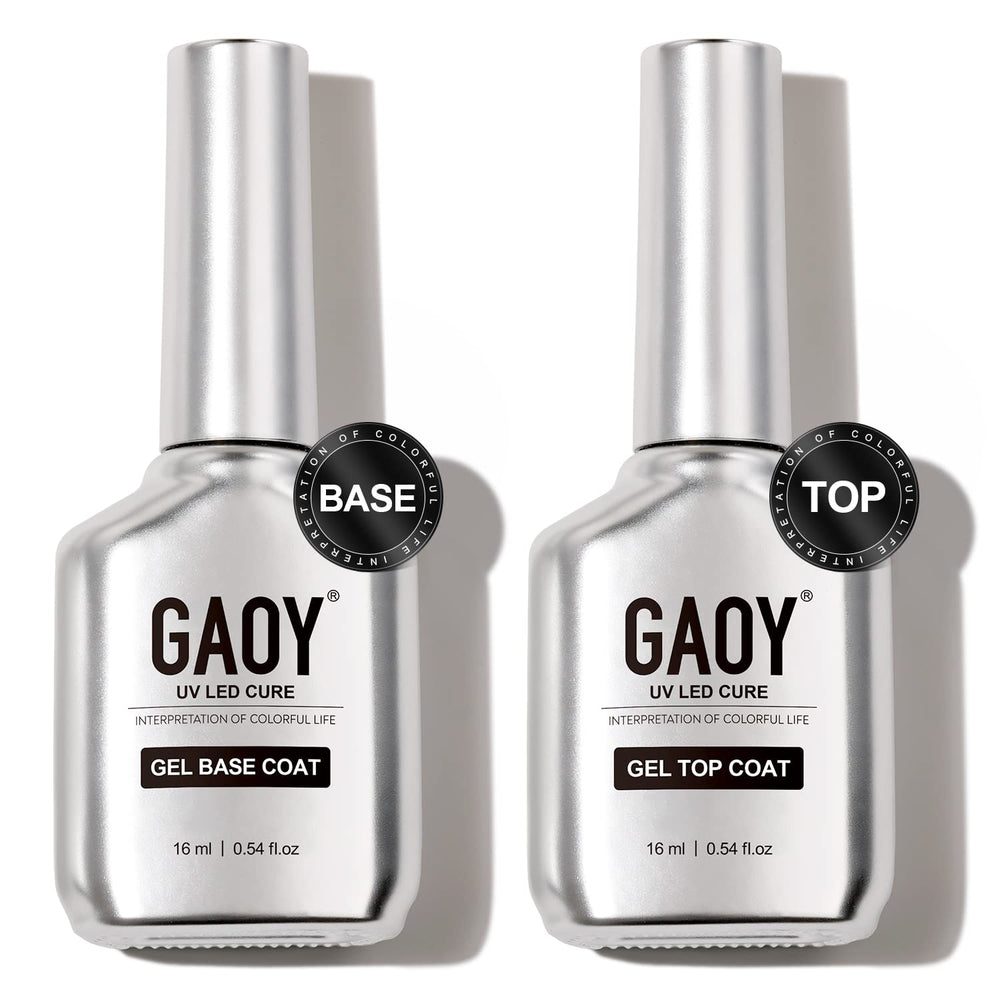 GAOY Glassy Gel Top Coat 16ml bottle with crystal-clear gloss finish for long-lasting shine