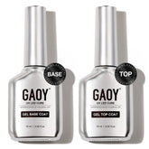 GAOY Glassy Gel Top Coat 16ml bottle with crystal-clear gloss finish for long-lasting shine