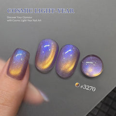 GAOY Glitter Cat Eye color swatches reveal vibrant holographic finishes for DIY manicures.