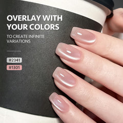 GAOY glitter holographic finish detail adds depth and sparkle to nails.