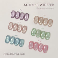 GAOY icy sheer cat eye gel showing shimmering depth with magnet for customizable effects