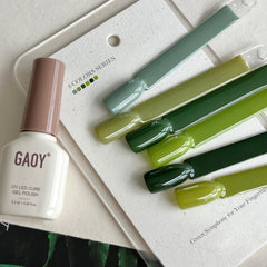 GAOY Jade Green gel nail polish emerald shade for bold gemstone-inspired nails.