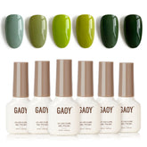 GAOY Jade Green gel nail polish mint shade for bright, long-wearing nails.