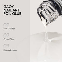 GAOY clear adhesive formula supports stamping and foil transfer with crisp results