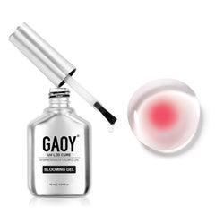 GAOY Nail Blooming Gel bottle in clear formulation for DIY nail art experiments.