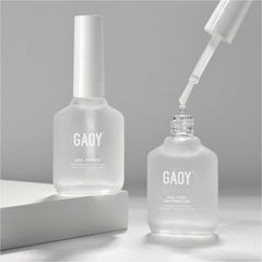 GAOY nail dehydrator bottle close-up for oil removal and prep.