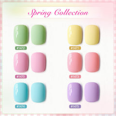 GAOY pastel gel nail polish green pack for fresh long-lasting nails