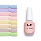 GAOY pastel gel nail polish set colors displayed for at-home manicure