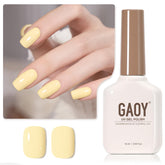 GAOY pastel yellow gel polish bottle front showing 16ml for at-home manicures