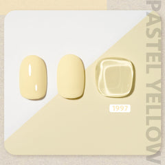 GAOY pastel yellow gel polish brush-on application enables smooth layers at home
