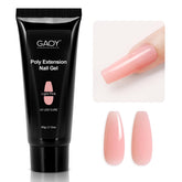 GAOY Poly Gel 60g light pink tube, ideal for durable, natural-looking nail extensions.
