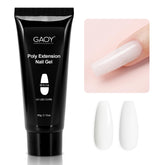 GAOY Poly Gel white builder gel bottle for precise nail extensions.