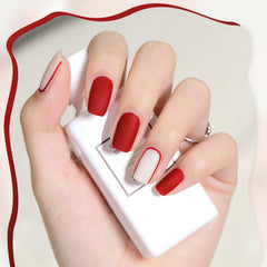 GAOY Ruby Red gel swatch showing vibrant color on natural nails.